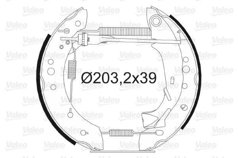 VALEO 554758 Bremsbacken-Satz-KIT