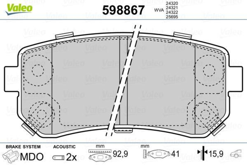 VALEO 598867 SBB-Satz PREMIUM