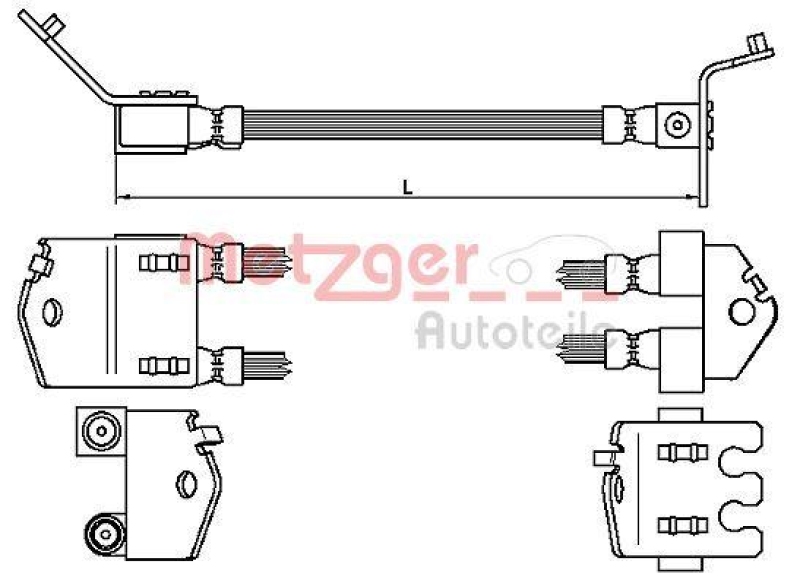 METZGER 4112543 Bremsschlauch für FORD HA links/rechts