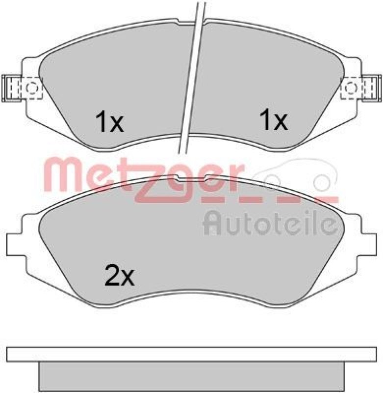 METZGER 1170391 Bremsbelagsatz, Scheibenbremse WVA 23 234