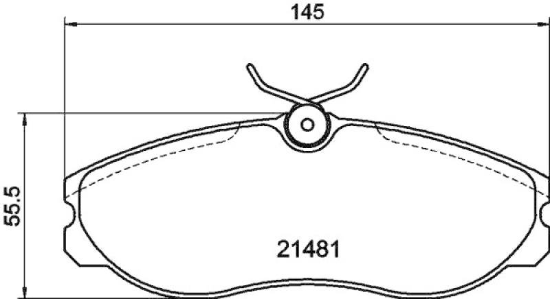 HELLA 8DB 355 016-651 Bremsbelagsatz Scheibenbremse