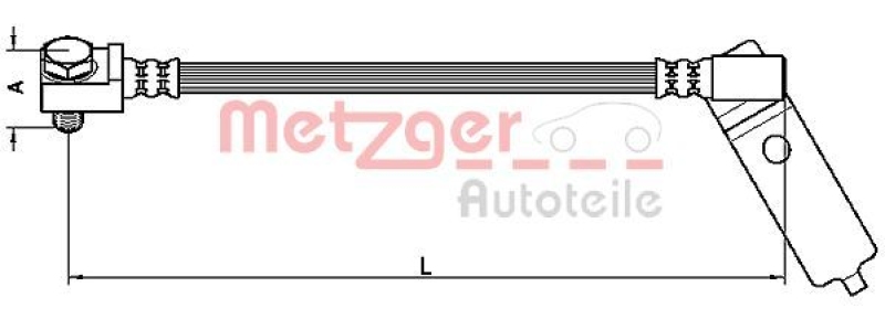 METZGER 4112546 Bremsschlauch für FORD VA links