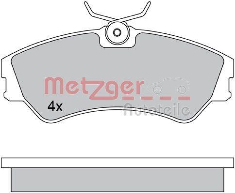 METZGER 1170397 Bremsbelagsatz, Scheibenbremse WVA 20 124