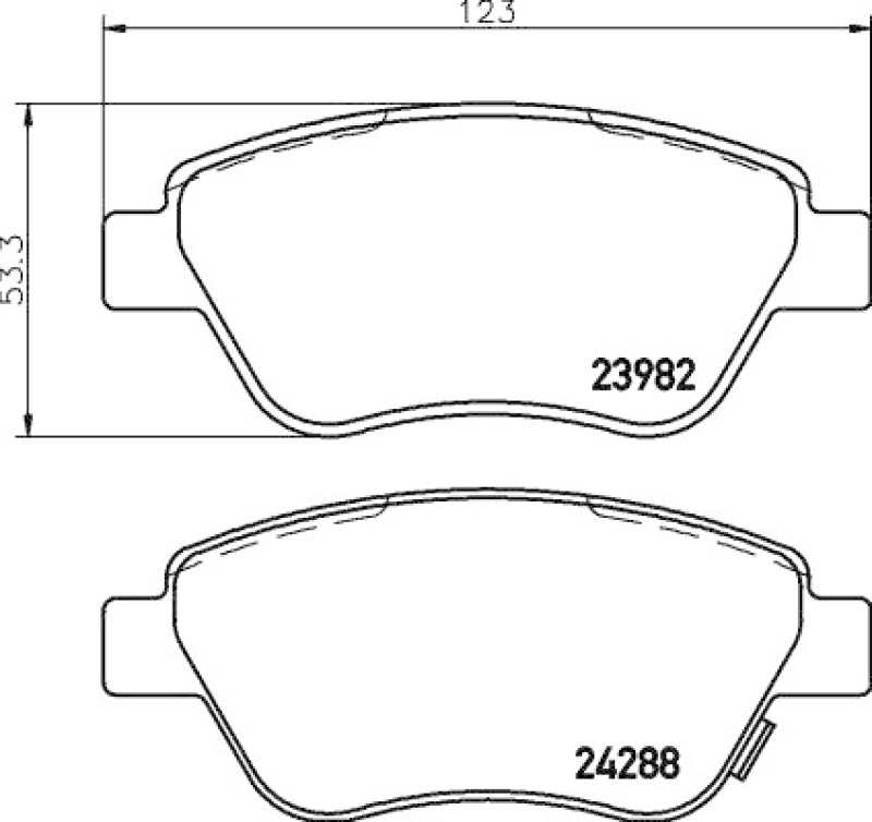 HELLA 8DB 355 012-831 Bremsbelagsatz Scheibenbremse