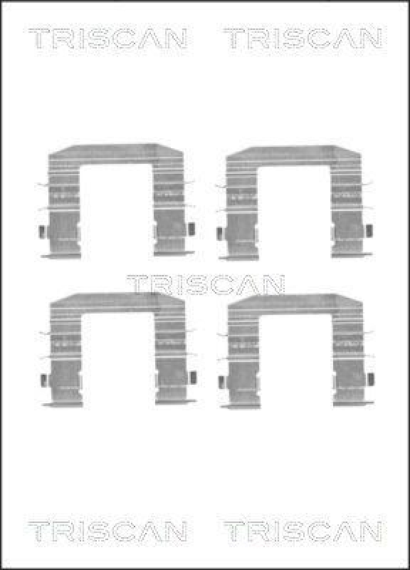 TRISCAN 8105 181009 Montagesatz, Scheibenbremsbelag für Kia