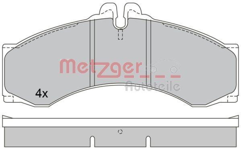 METZGER 1170400 Bremsbelagsatz, Scheibenbremse WVA 29 076