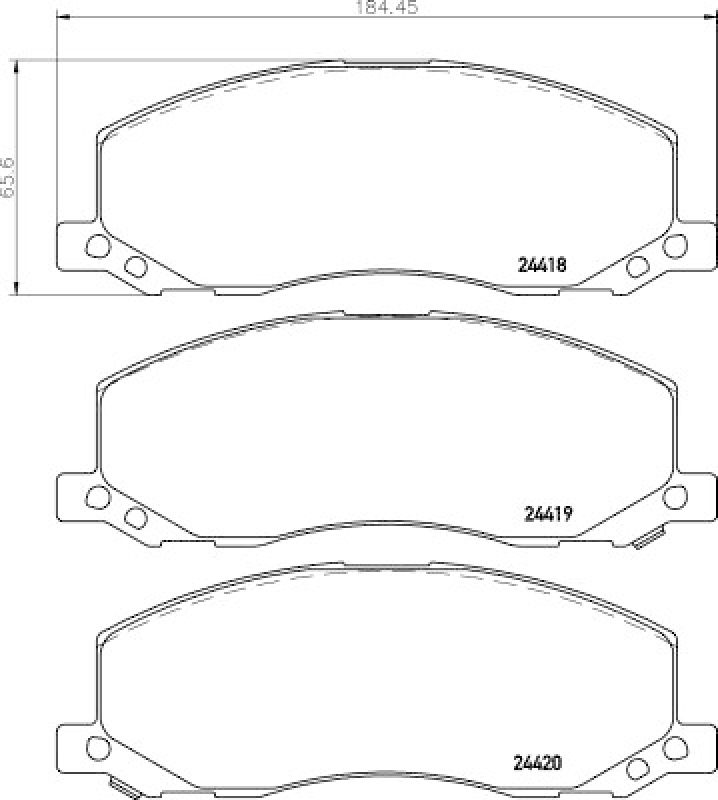 HELLA 8DB 355 013-061 Bremsbelagsatz Scheibenbremse