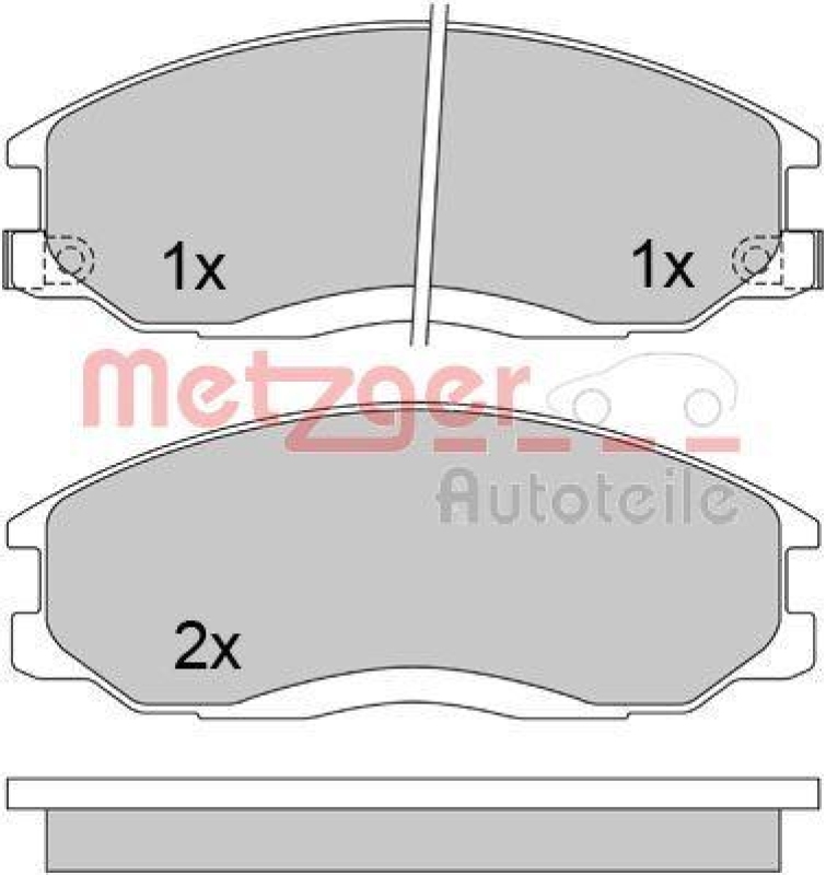 METZGER 1170402 Bremsbelagsatz, Scheibenbremse WVA 23 569