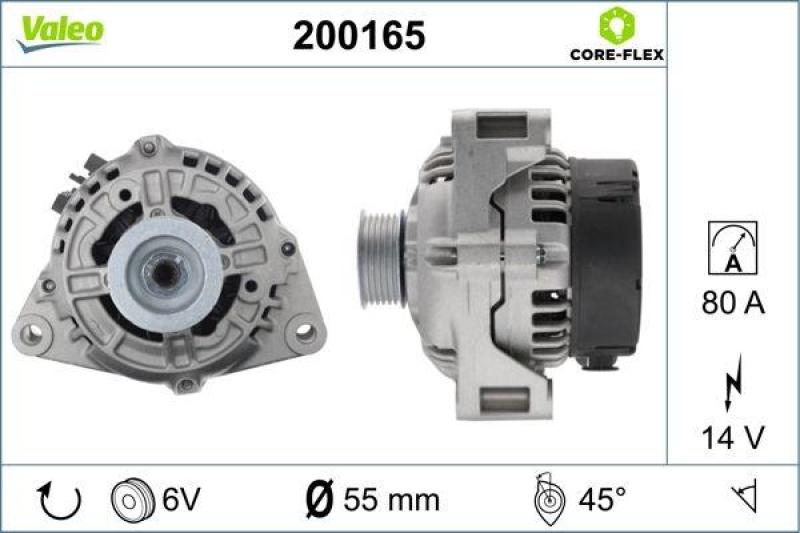 VALEO 200165 Generator - CORE-FLEX - CITROEN Berl