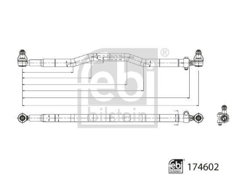 FEBI BILSTEIN 174602 Spurstange mit Sicherungsmuttern für RENAULT (RVI)