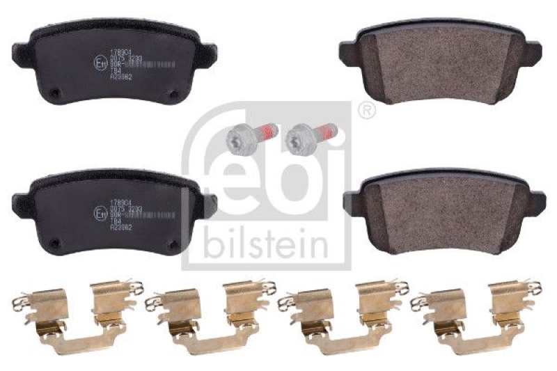 FEBI BILSTEIN 178904 Bremsbelagsatz mit Befestigungsmaterial für NISSAN