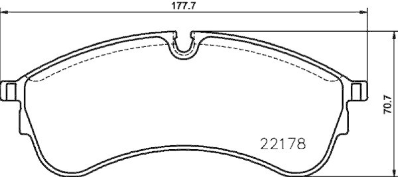 HELLA 8DB 355 032-931 Bremsbelagsatz, Scheibenb