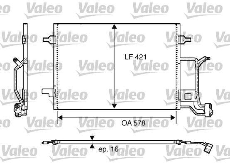 VALEO 817840 Kondensator Volkswagen A4 (94>2000), R