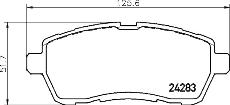 HELLA 8DB 355 013-211 Bremsbelagsatz, Scheibenbremsbelag für FORD