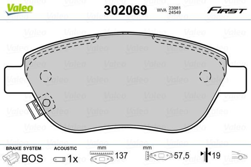 VALEO 302069 SBB-Satz FIRST