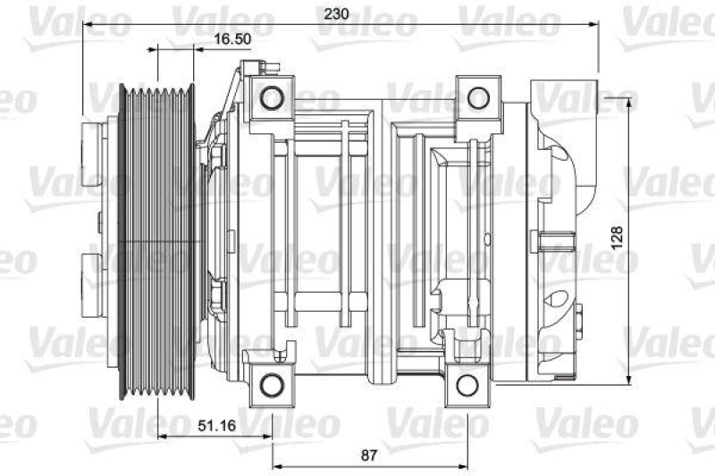 VALEO 700867 Univ. Kompr. TM21XS 8GR 24V C 3E