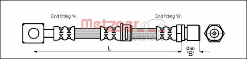 METZGER 4112814 Bremsschlauch für OPEL VA links/rechts