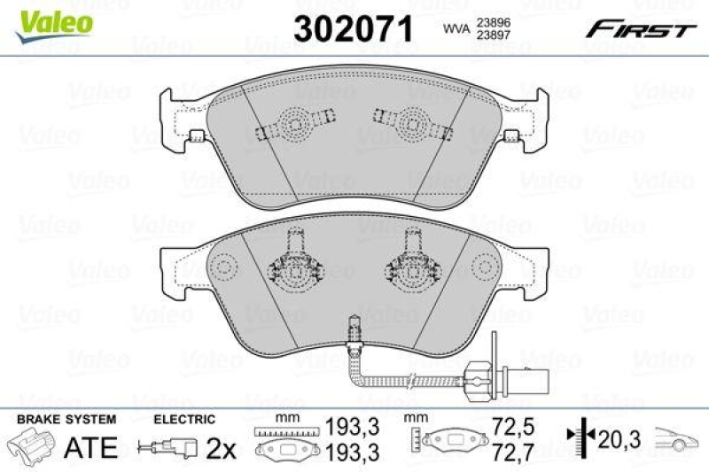 VALEO 302071 SBB-Satz FIRST