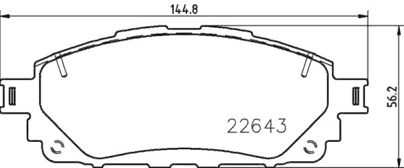 HELLA 8DB 355 032-961 Bremsbelagsatz, Scheibenb