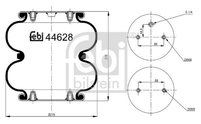 FEBI BILSTEIN 44628 Luftfederbalg für Mercedes-Benz