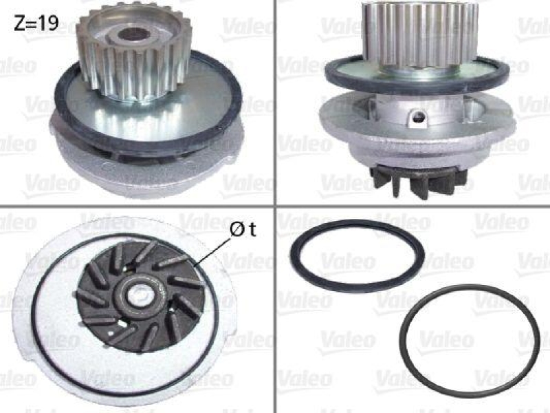 VALEO 506648 Wasserpumpe DAEWOO Espero, Lanos, Nexia