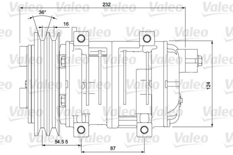 VALEO 700869 Univ. Kompr. TM21XS 2AG 12V B PAD 3E