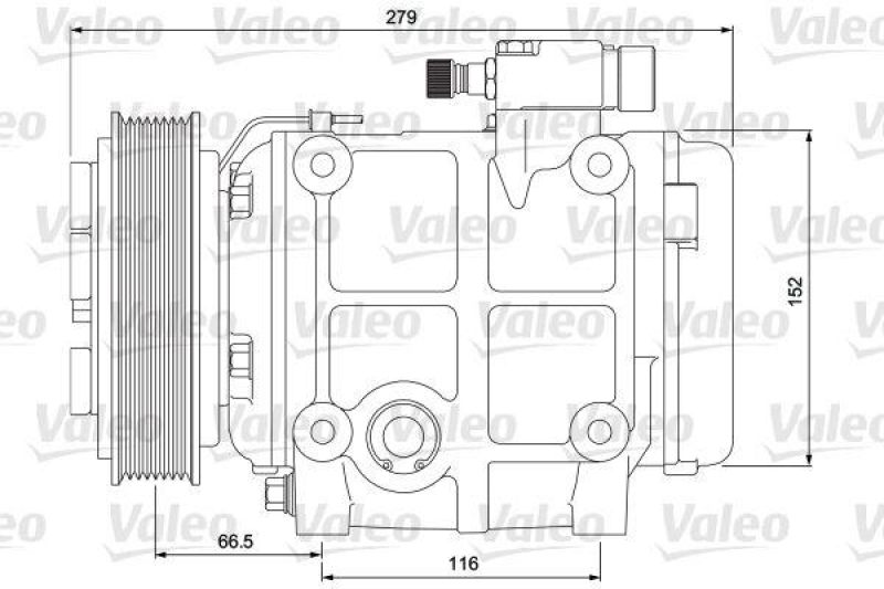 VALEO 700873 Univ. Kompr. TM31XS 8GR 24V