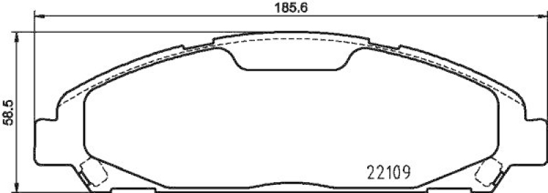 HELLA 8DB 355 032-991 Bremsbelagsatz, Scheibenb