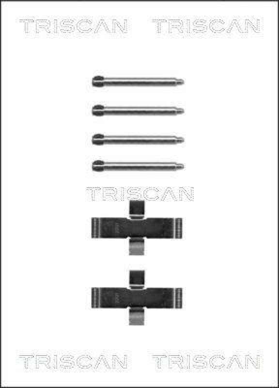 TRISCAN 8105 231197 Montagesatz, Scheibenbremsbelag für Mercedes W201