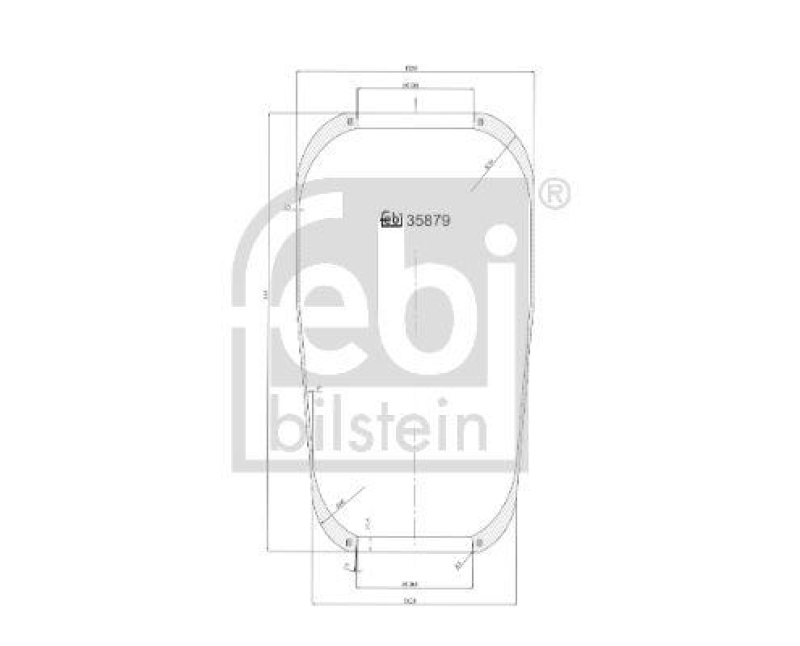 FEBI BILSTEIN 35879 Luftfederbalg ohne Kolben für Volvo