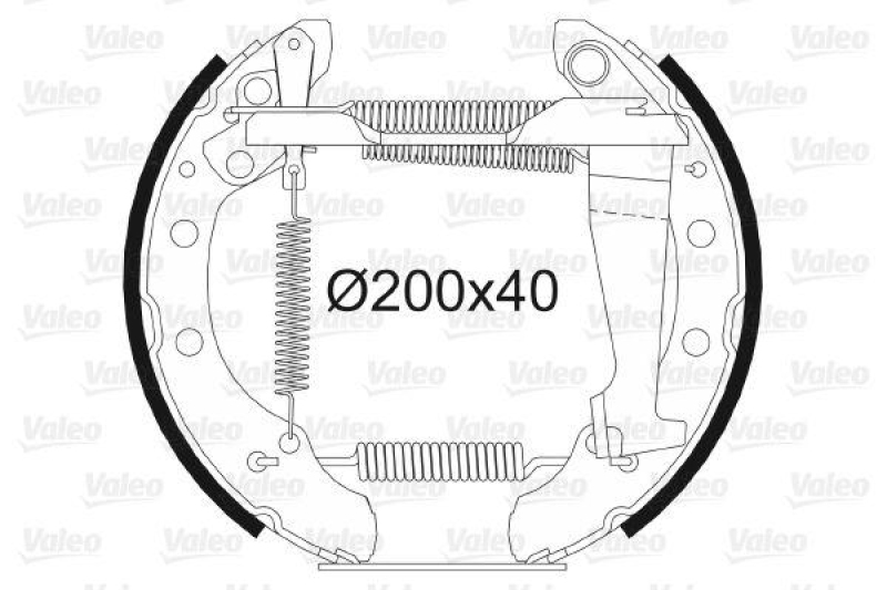 VALEO 554781 Bremsbacken-Satz-KIT