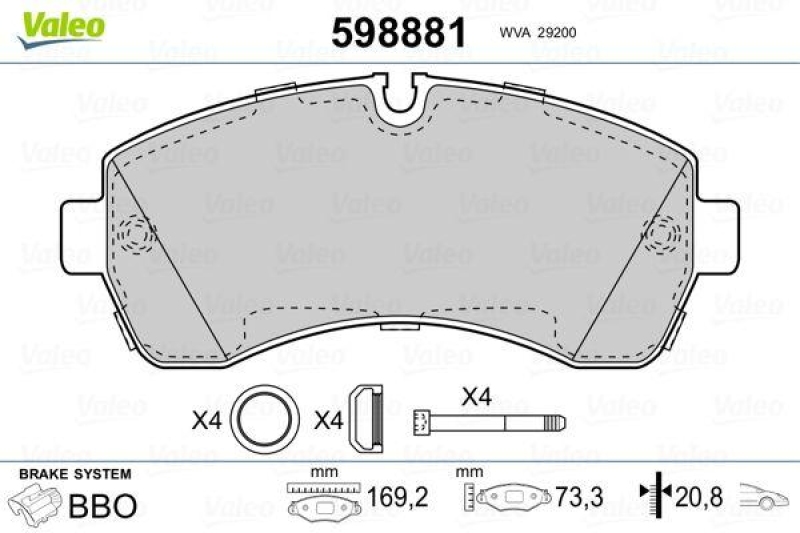 VALEO 598881 SBB-Satz PREMIUM