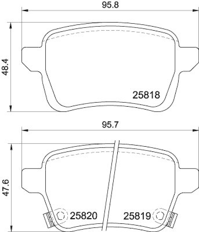 HELLA 8DB 355 036-431 Scheibenbremsbelagsatz