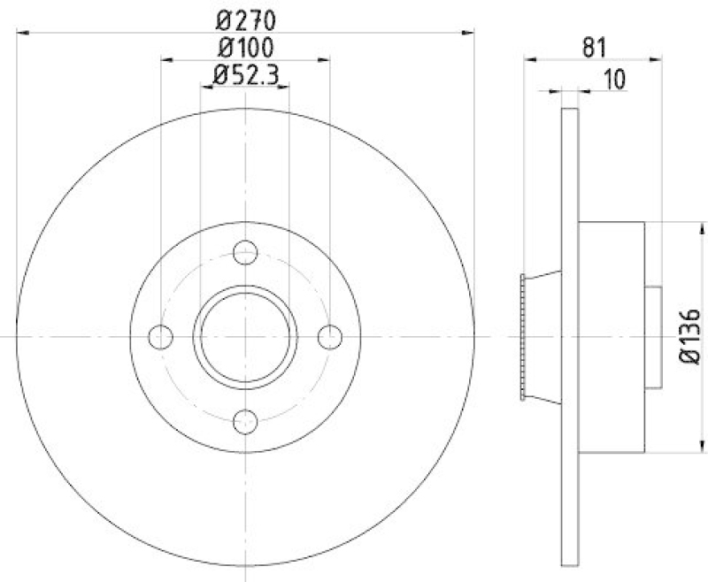 HELLA 8DD 355 123-271 Bremsscheibe