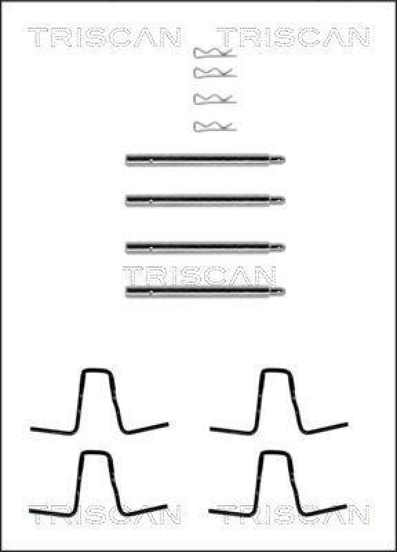 TRISCAN 8105 231216 Montagesatz, Scheibenbremsbelag für Mercedes