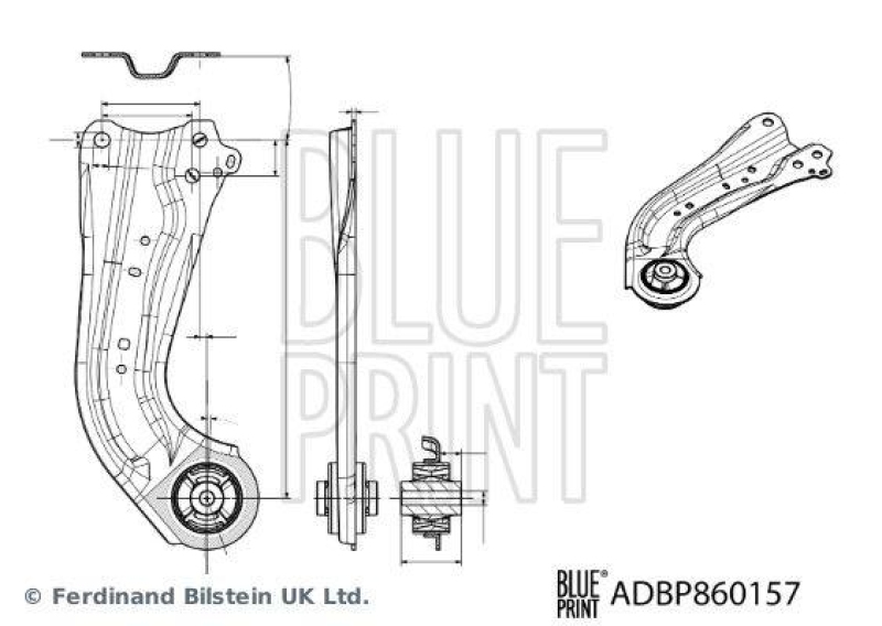 BLUE PRINT ADBP860157 Querlenker mit Lager für TOYOTA