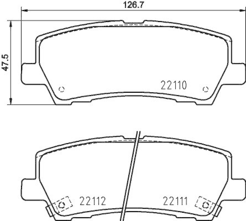 HELLA 8DB 355 036-441 Scheibenbremsbelagsatz