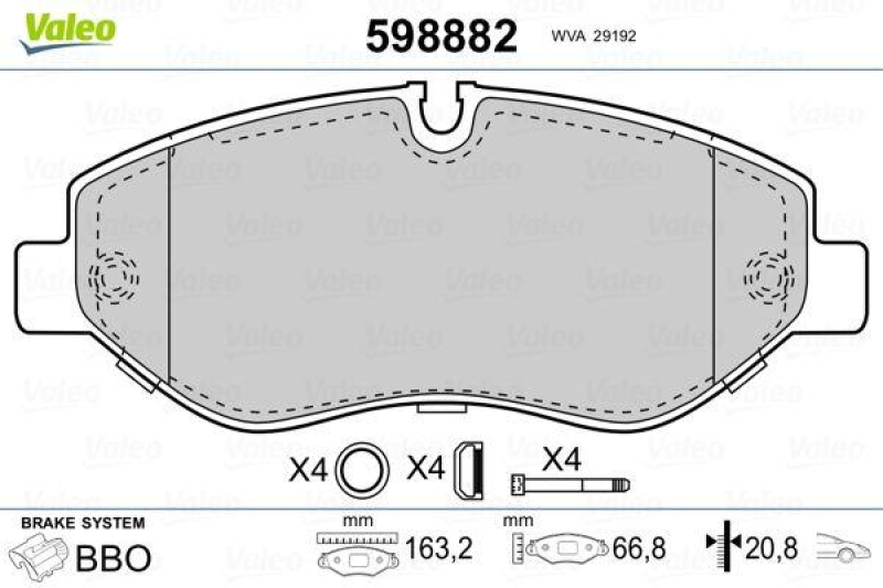 VALEO 598882 SBB-Satz PREMIUM