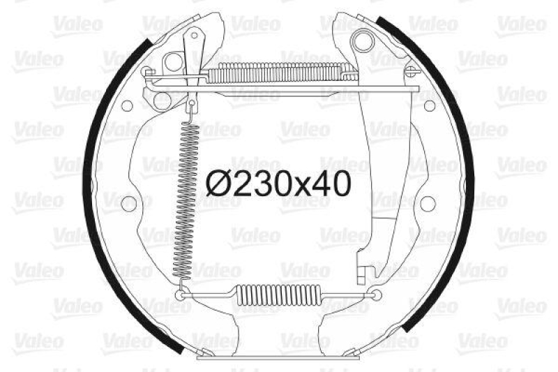 VALEO 554784 Bremsbacken-Satz-KIT