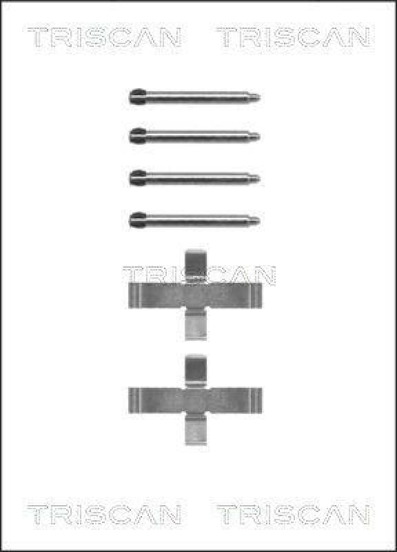 TRISCAN 8105 231389 Montagesatz, Scheibenbremsbelag für Mercedes