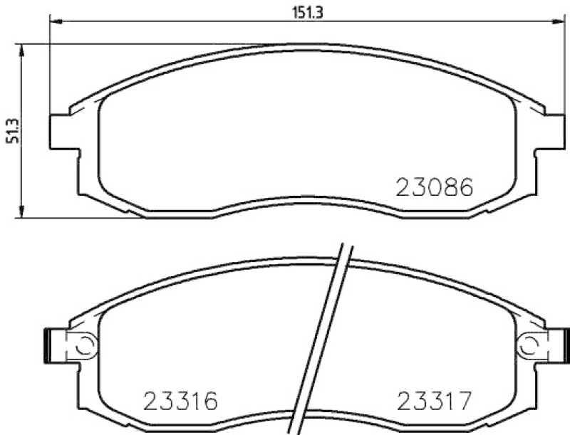 HELLA 8DB 355 016-891 Bremsbelagsatz Scheibenbremse