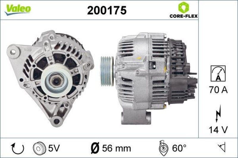 VALEO 200175 Generator - CORE-FLEX - CITROEN Berl