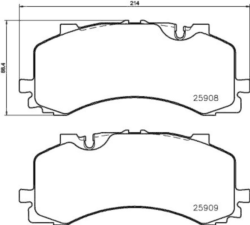 HELLA 8DB 355 036-471 Scheibenbremsbelagsatz