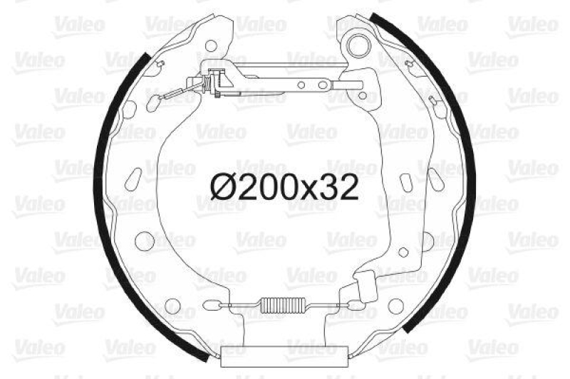 VALEO 554787 Bremsbacken-Satz-KIT