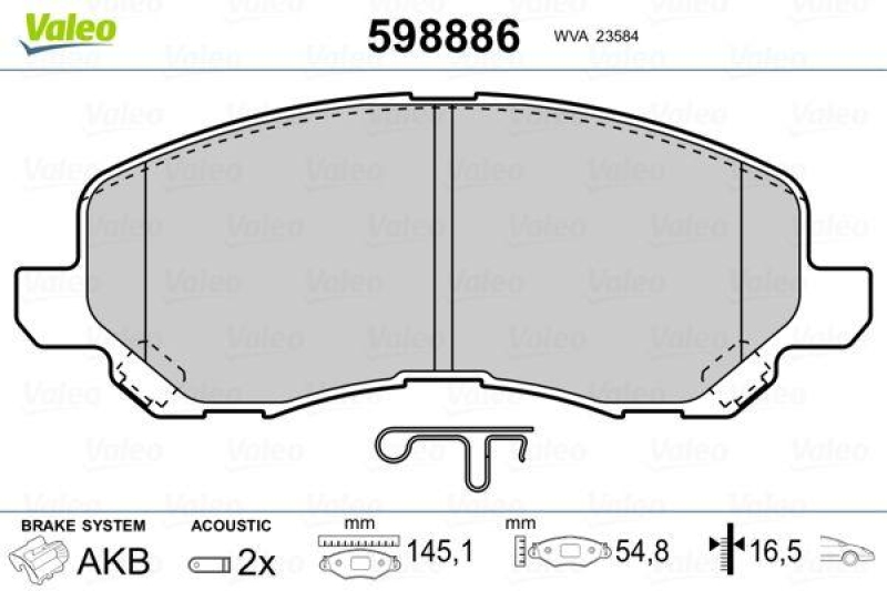 VALEO 598886 SBB-Satz PREMIUM