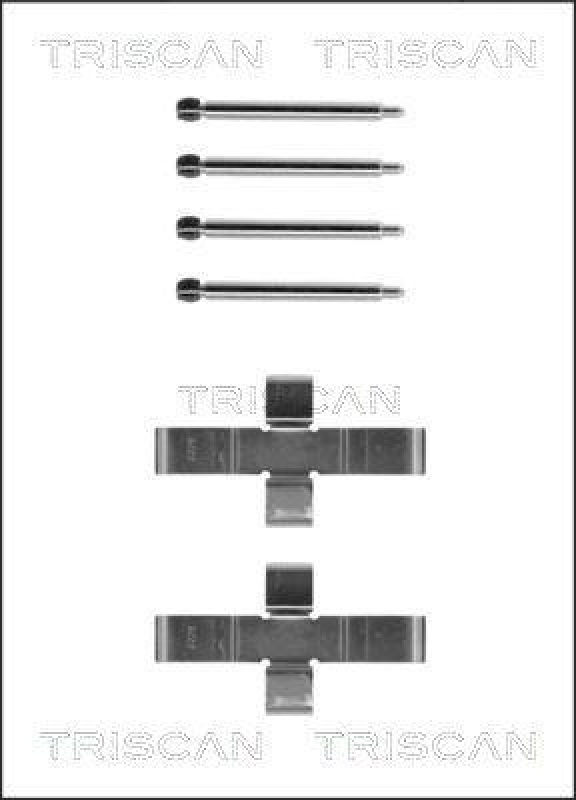 TRISCAN 8105 231398 Montagesatz, Scheibenbremsbelag für Mercedes