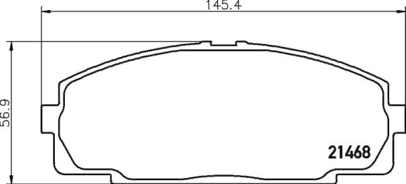 HELLA 8DB 355 016-921 Bremsbelagsatz Scheibenbremse