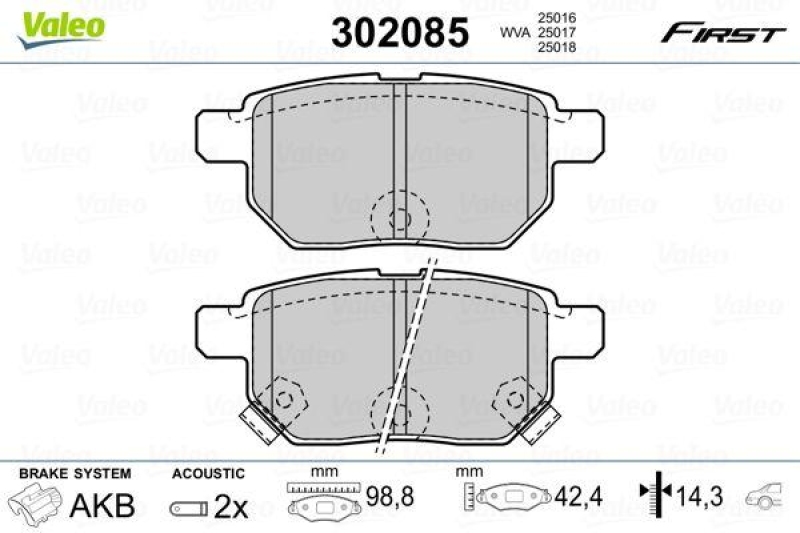 VALEO 302085 SBB-Satz FIRST