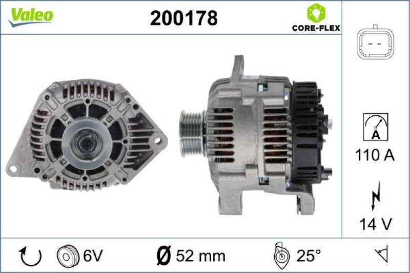 VALEO 200178 Generator - CORE-FLEX - RENAULT Clio