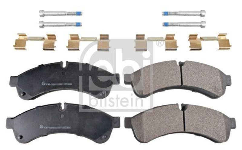 FEBI BILSTEIN 116257 Bremsbelagsatz mit Befestigungsmaterial für IVECO (LCV)